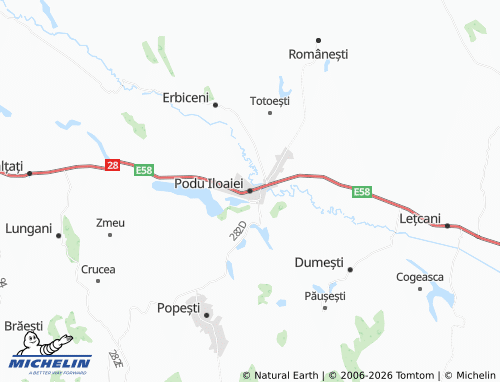 MICHELIN Podu Iloaiei map - ViaMichelin
