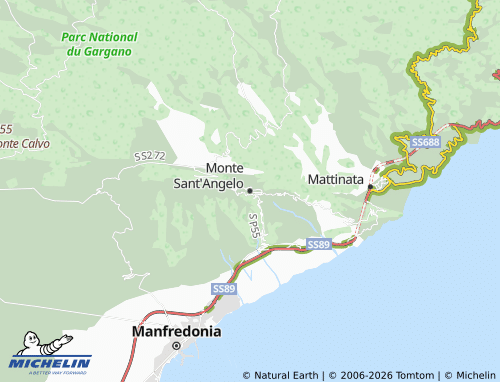 Mapa MICHELIN Monte Sant'Angelo - ViaMichelin