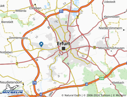 Mappa MICHELIN Erfurt - ViaMichelin