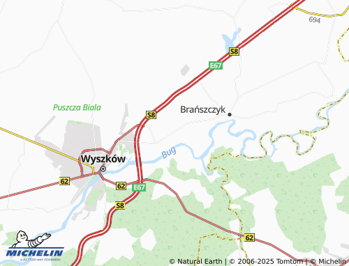 MICHELIN Turzyn map - ViaMichelin