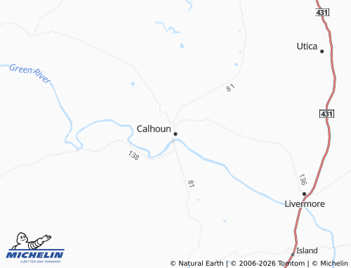 Mapa MICHELIN Calhoun - ViaMichelin
