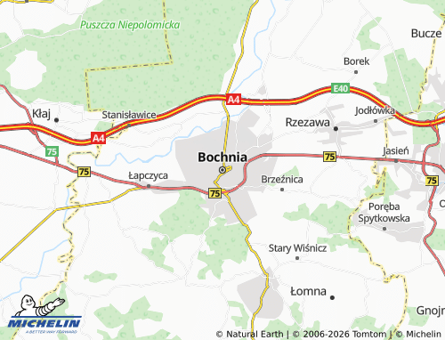 MICHELIN Bochnia map - ViaMichelin