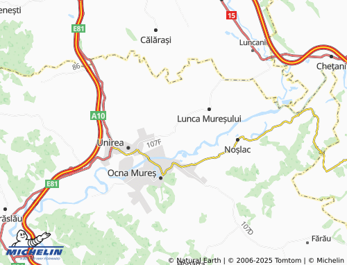 Carte MICHELIN Războieni-Cetate - ViaMichelin