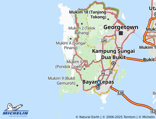 MICHELIN Mukim E (Titi Teras) map - ViaMichelin