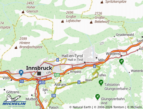 Mapa MICHELIN Thaur - ViaMichelin