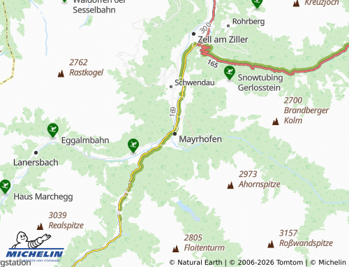 MICHELIN Mayrhofen map - ViaMichelin