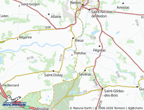 Mappa MICHELIN Théhillac - ViaMichelin
