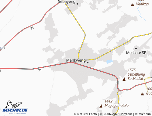MICHELIN-Landkarte Mankweng Unit C - ViaMichelin