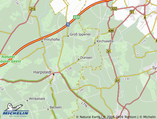 MICHELIN Dünsen map - ViaMichelin