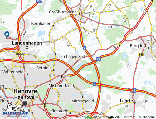 MICHELIN Altwarmbüchen map - ViaMichelin