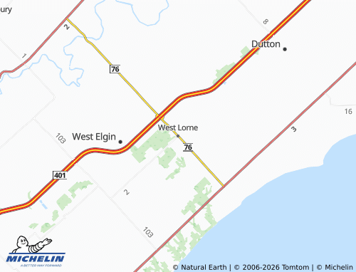 MICHELIN West Lorne map - ViaMichelin