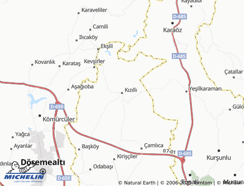 MICHELIN Kızıllı map - ViaMichelin