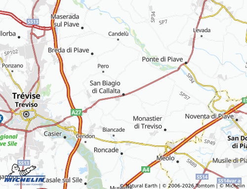 MICHELIN-Landkarte San Biagio di Callalta - ViaMichelin