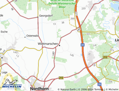 MICHELIN Wietmarschen map - ViaMichelin