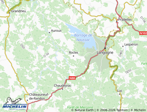 Mappa MICHELIN Rocles - ViaMichelin