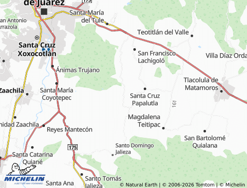 Mappa MICHELIN San Sebastián Teitipac - ViaMichelin