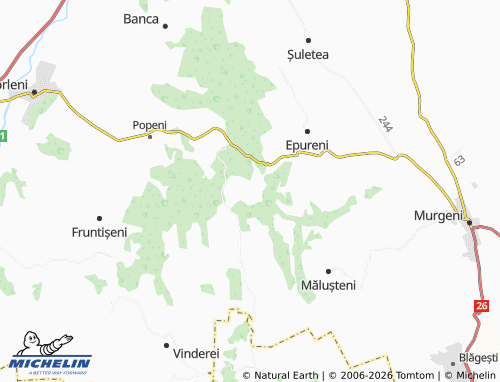 MICHELIN Bursuci map - ViaMichelin