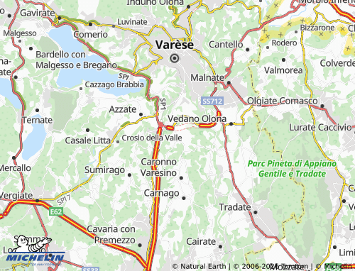 MICHELIN Morazzone map - ViaMichelin