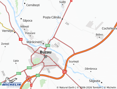 MICHELIN Focșănei map - ViaMichelin