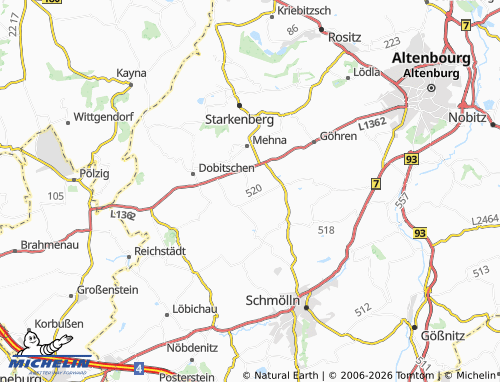 Mapa MICHELIN Göllnitz - ViaMichelin
