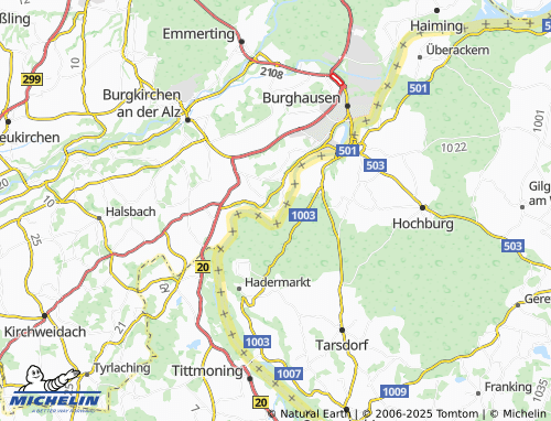 MICHELIN Raitenhaslach map - ViaMichelin