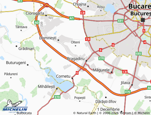 Carte MICHELIN Clinceni - ViaMichelin