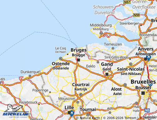 MICHELIN Flemish Region map - ViaMichelin