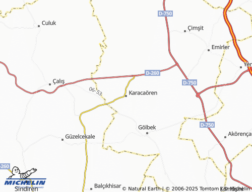 MICHELIN Karacaören map - ViaMichelin