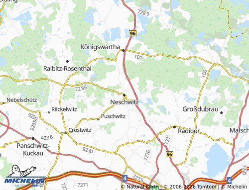 MICHELIN Neschwitz map - ViaMichelin
