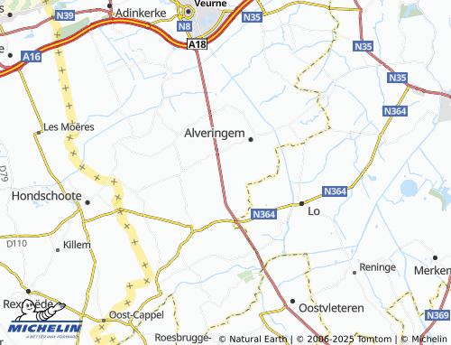 Kaart MICHELIN Sint-Rijkers - ViaMichelin