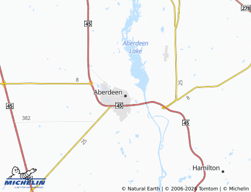 Mapa MICHELIN Aberdeen - ViaMichelin