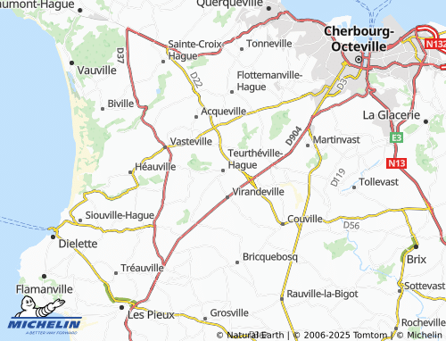 MICHELIN-Landkarte Teurthéville-Hague - ViaMichelin