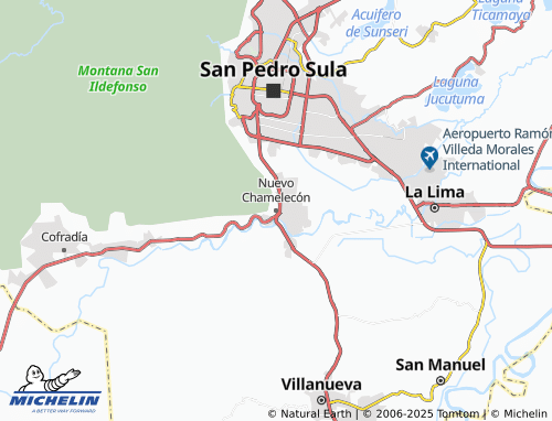 MICHELIN Nuevo Chamelecón map - ViaMichelin