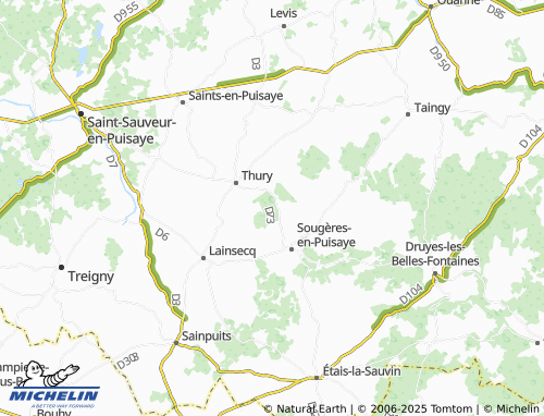 Kaart MICHELIN Bois de Thury - ViaMichelin