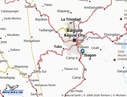 MICHELIN Tuba map - ViaMichelin