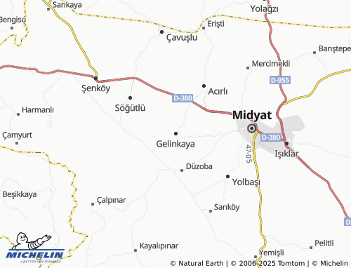 MICHELIN Gelinkaya map - ViaMichelin