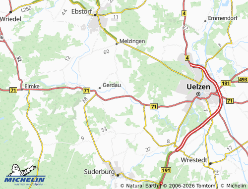 MICHELIN Bohlsen map - ViaMichelin