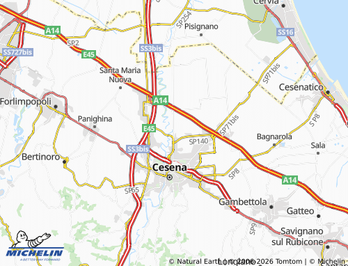 MICHELIN Martorano map - ViaMichelin