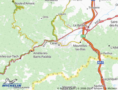 MICHELIN Céret map - ViaMichelin