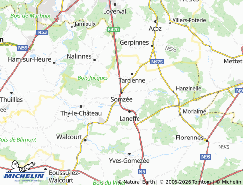 Mappa MICHELIN Somzée - ViaMichelin