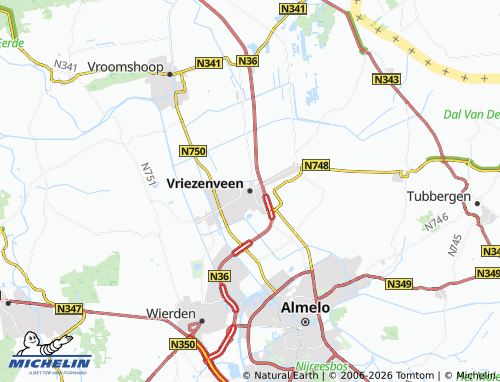 Carte MICHELIN Vriezenveen - ViaMichelin