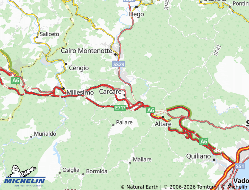 Mappa MICHELIN Carcare - ViaMichelin