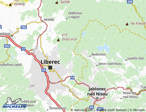 Mappa MICHELIN Liberec XXI-Rudolfov - ViaMichelin