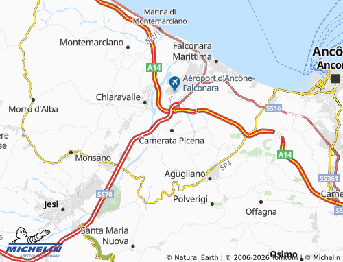 MICHELIN Camerata Picena map - ViaMichelin