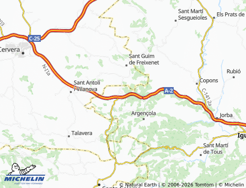 Carte MICHELIN Montmaneu - ViaMichelin