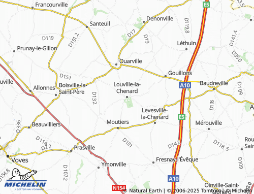 MICHELIN-Landkarte Louville-la-Chenard - ViaMichelin