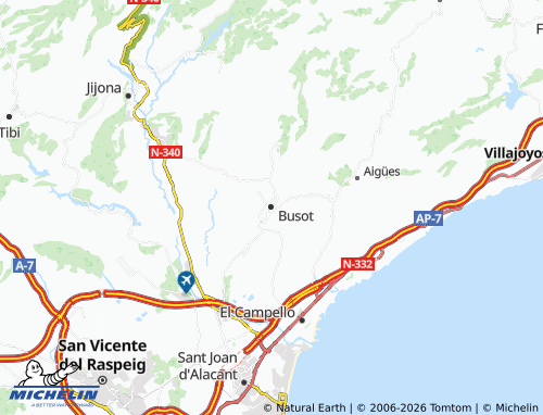 Kaart MICHELIN Busot - ViaMichelin