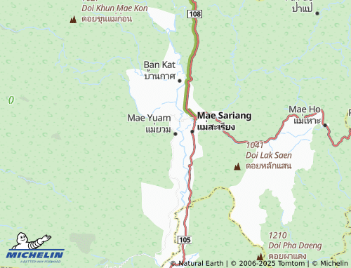 MICHELIN Mae Yuam map - ViaMichelin
