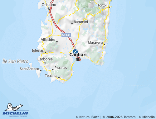 Mapa MICHELIN Sardenha - ViaMichelin