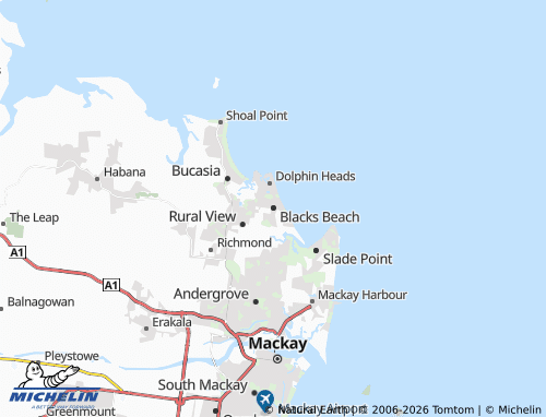 Mapa MICHELIN Blacks Beach - ViaMichelin